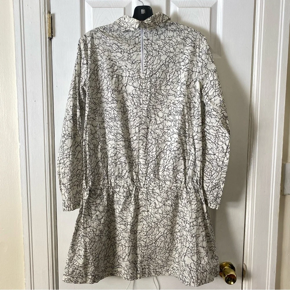 Long Sleeve Drop Waist Pocketed Tunic Dress - Picture 2 of 4